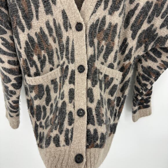 Rails women’s Oslo cardigan size medium spotted hazel oversized alpaca wool - Picture 3 of 9